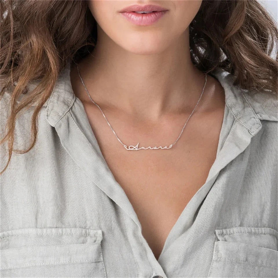 Custom Name Necklace – 9K Gold Personalised Pendant