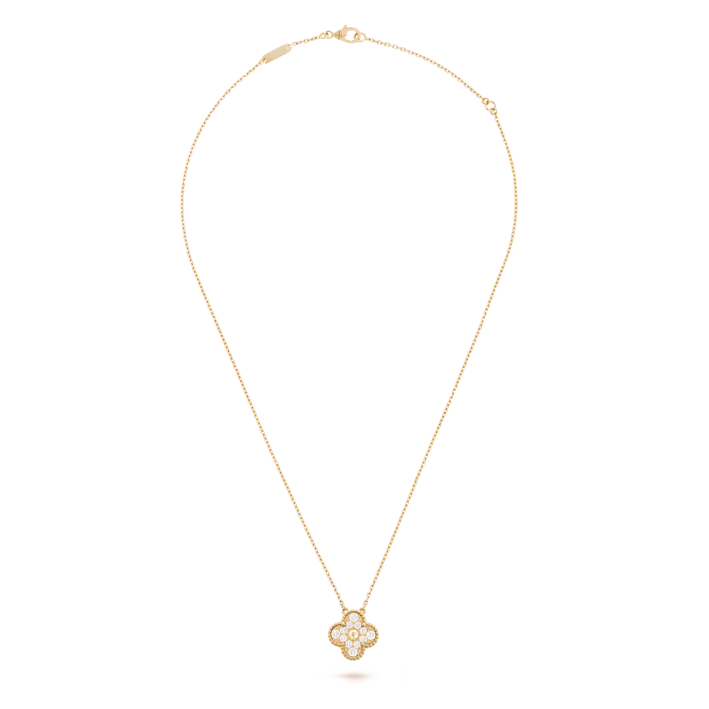 Clover Pendant – Moissanite Pavé