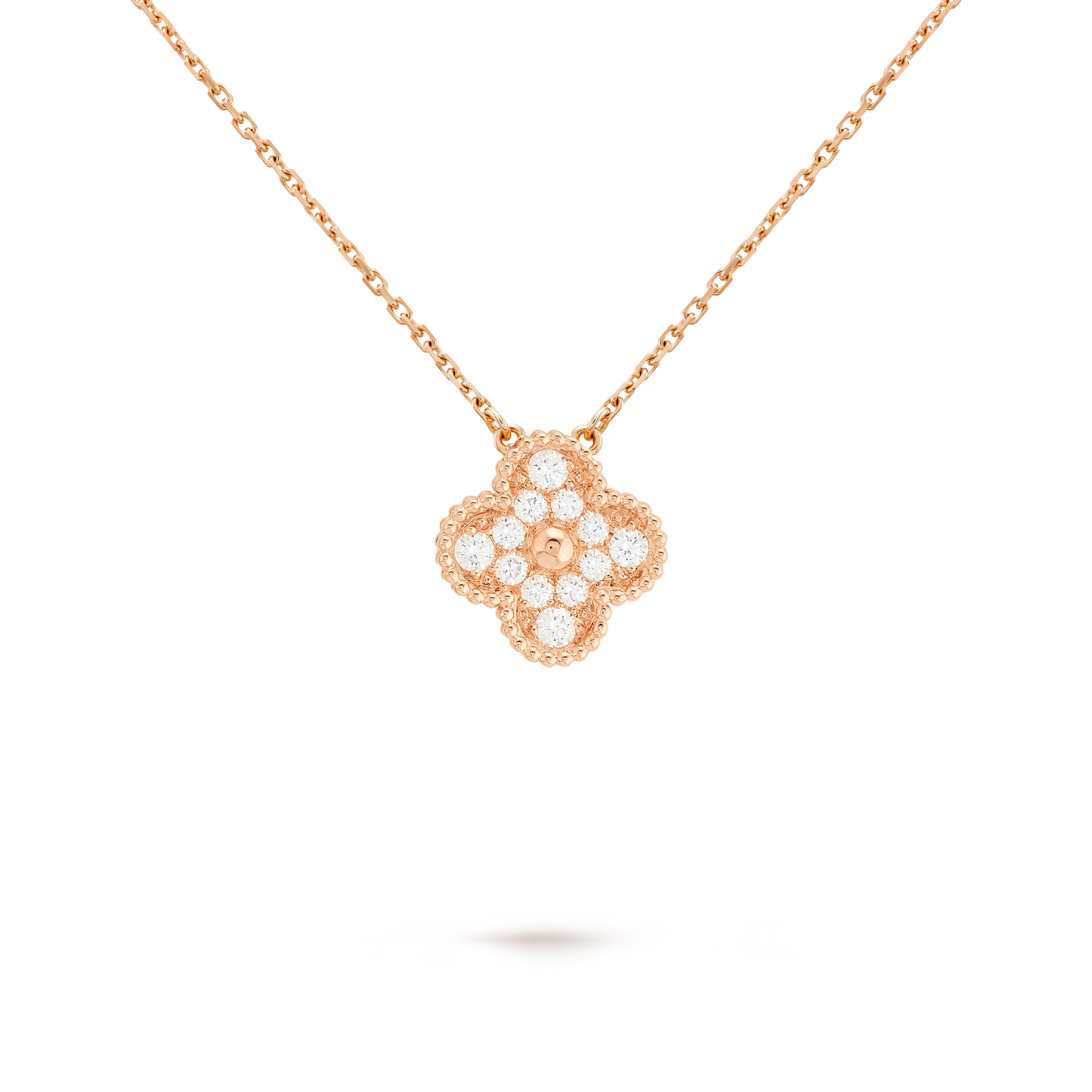 Clover Pendant – Moissanite Pavé