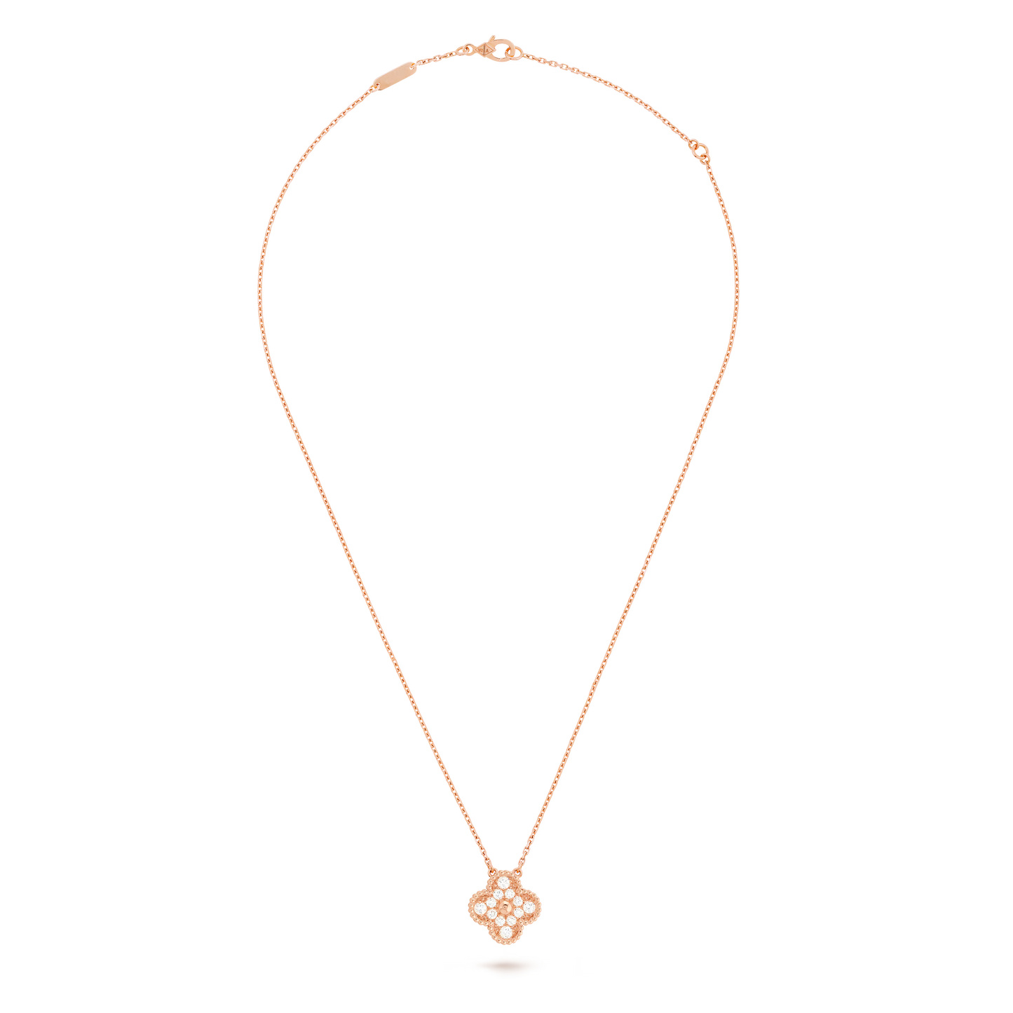 Clover Pendant – Moissanite Pavé