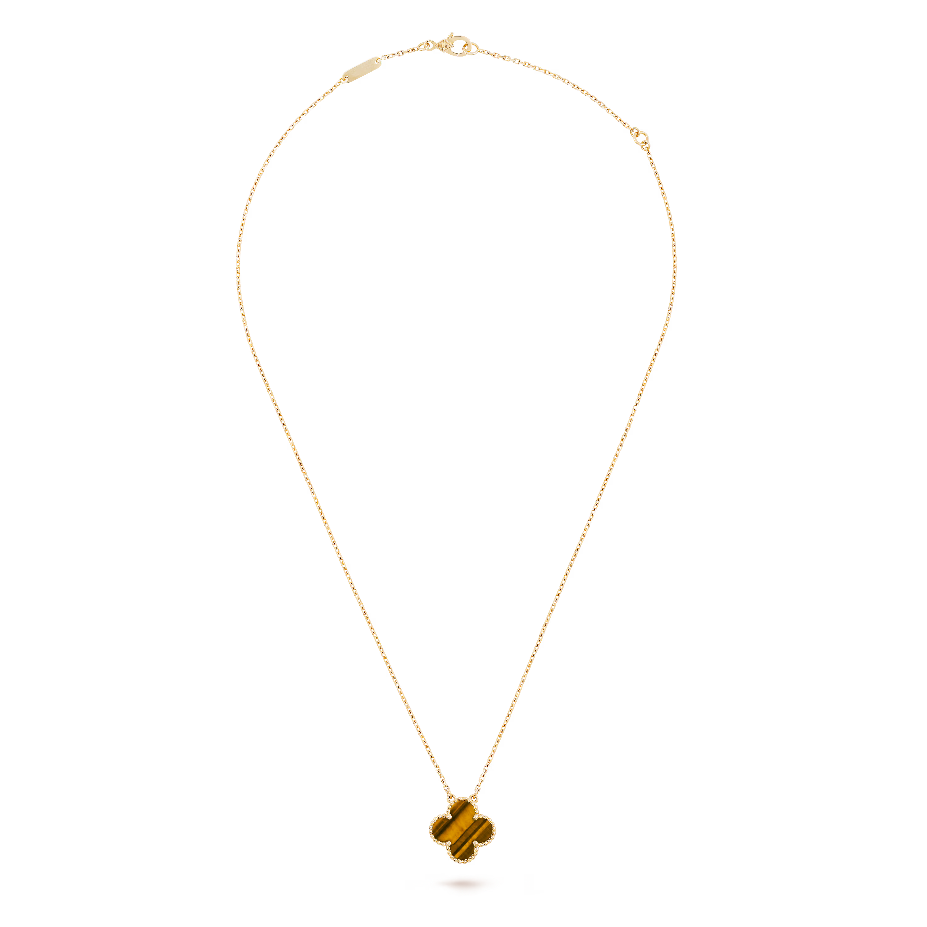 Necklace with a pendant on a black background