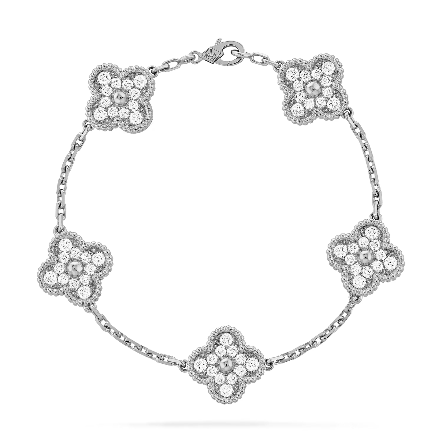 Clover Bracelet – Moissanite Pavé