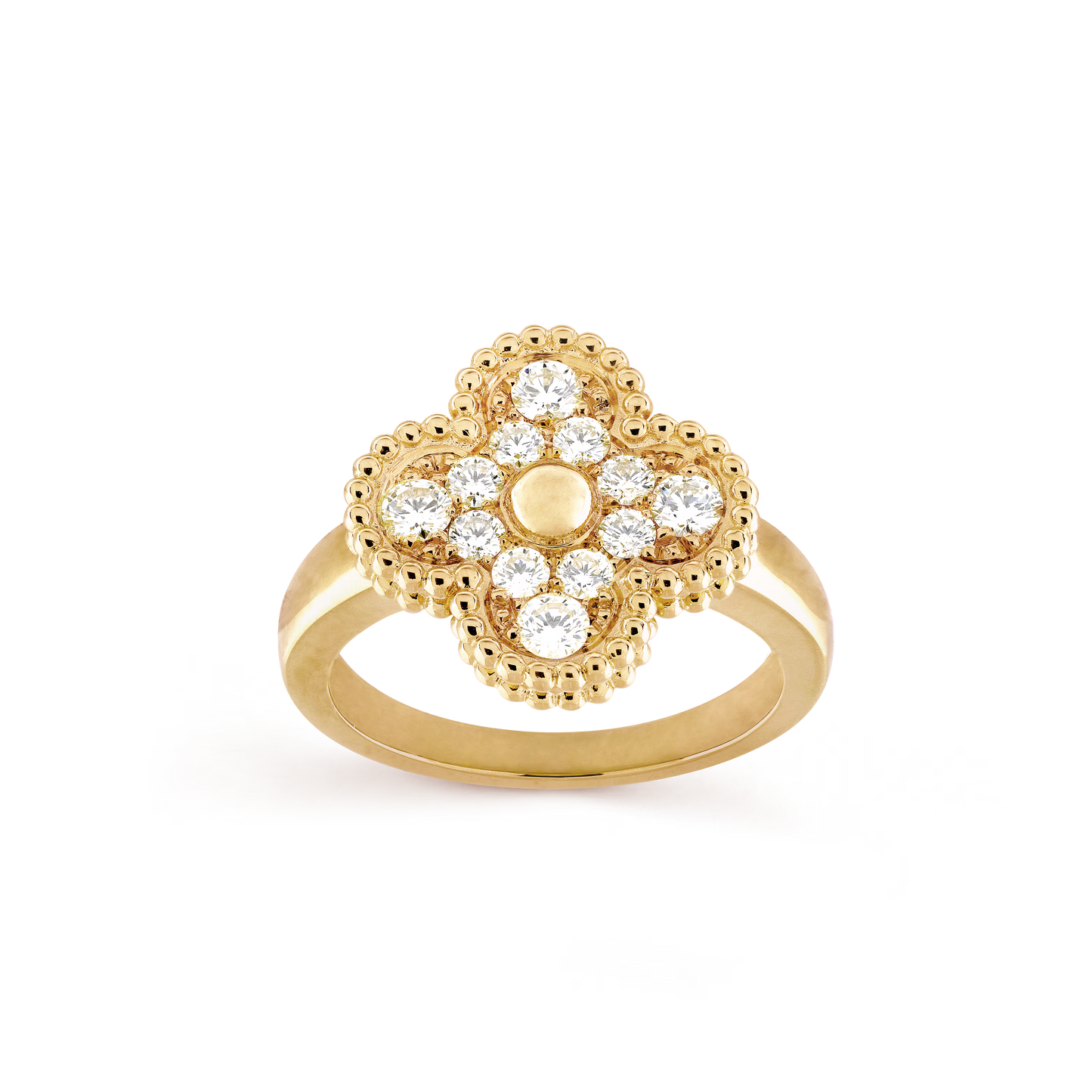 Clover – Moissanite Beaded Ring
