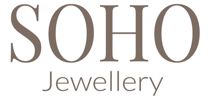 Logo of SOHO Jewellery with brown text on a white background