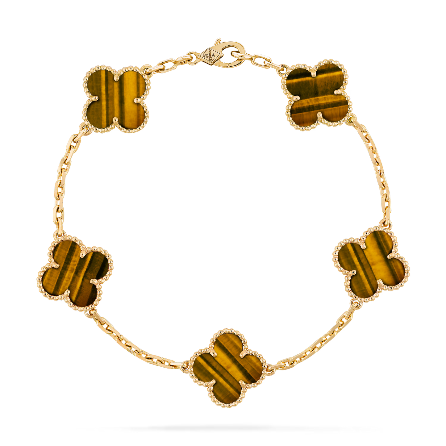 Clover Bracelet – Tiger Eye Inlay