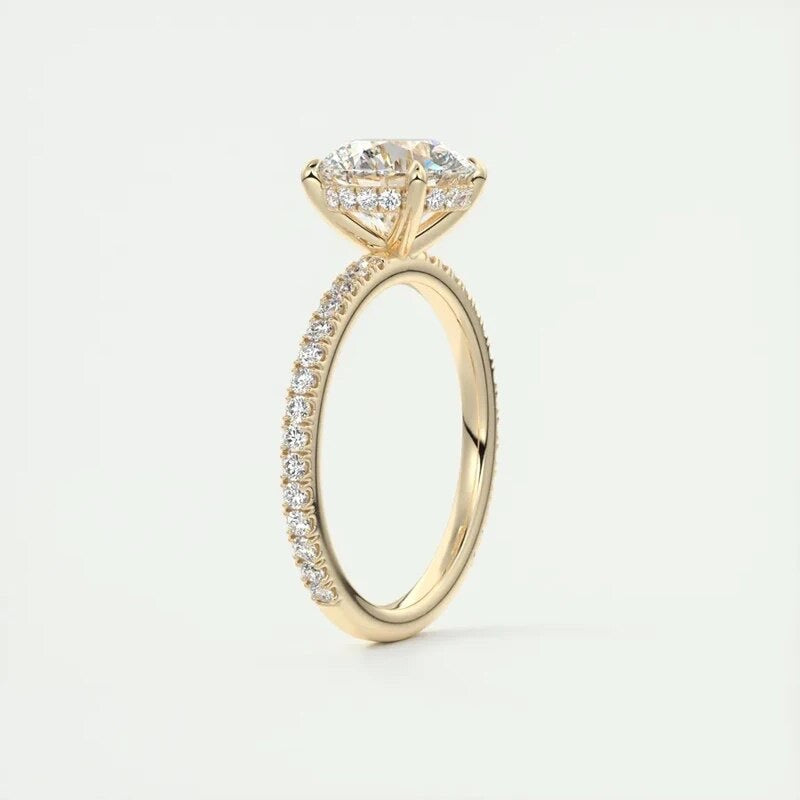 Side profile of Aurora ring showing hidden halo detail