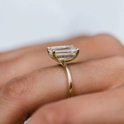 Diana ring worn on model’s hand with elegant nail styling
