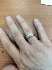 2ct emerald cut mens Moissanite ring