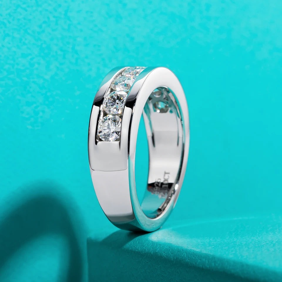 2.1ct mens Moissanite ring