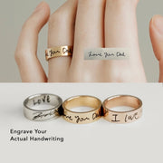 Handwritten Engraved Ring – 6mm