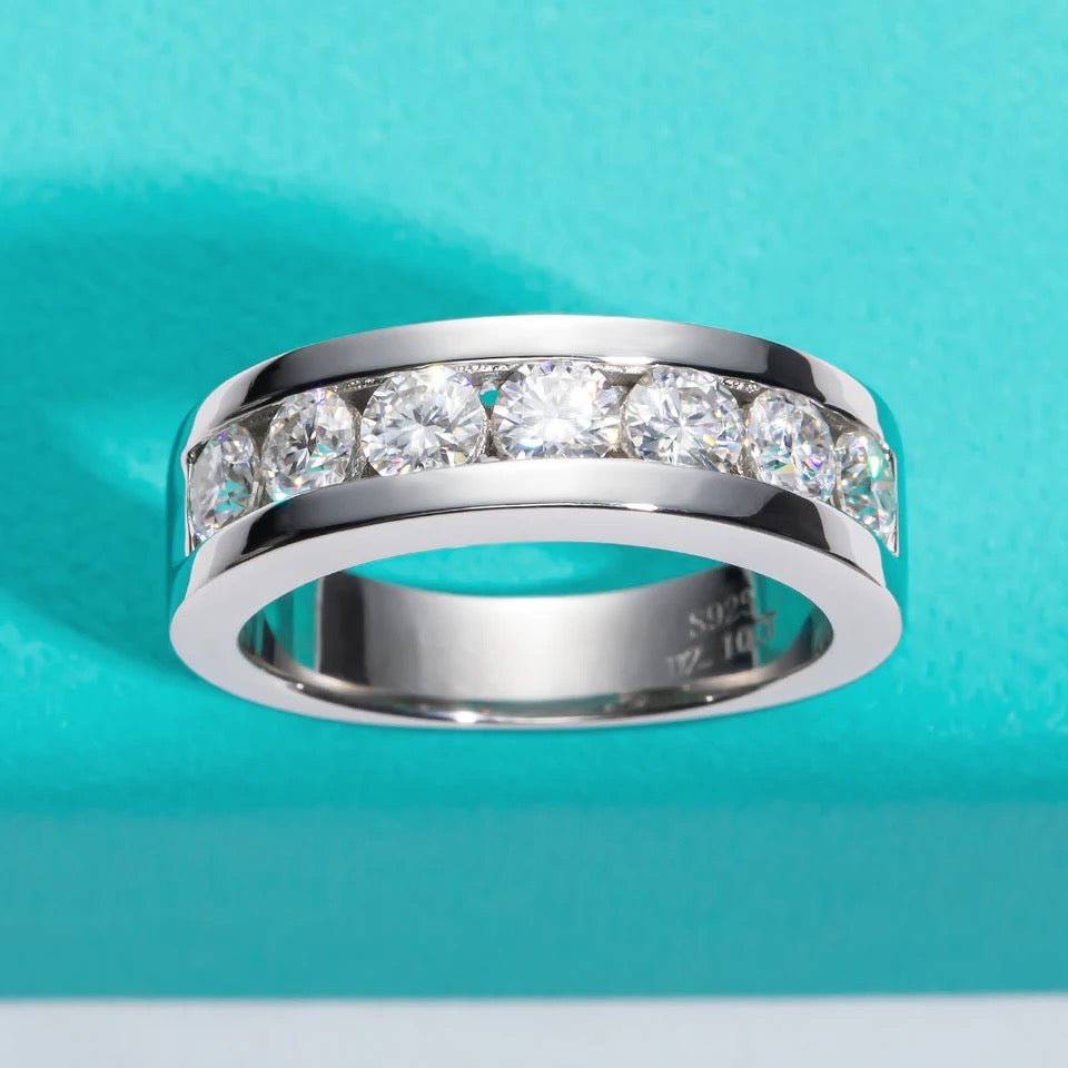 2.1ct mens Moissanite ring