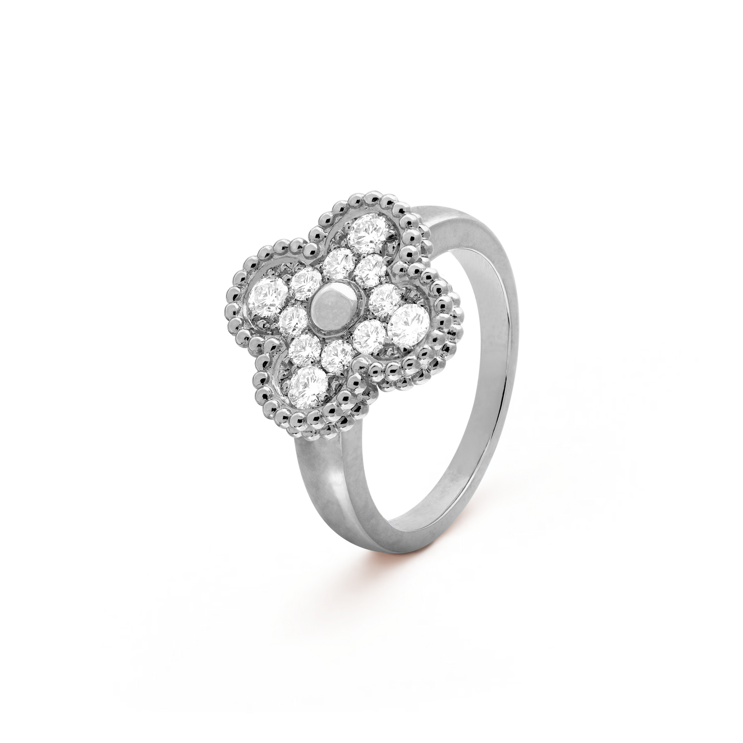 Clover – Moissanite Beaded Ring