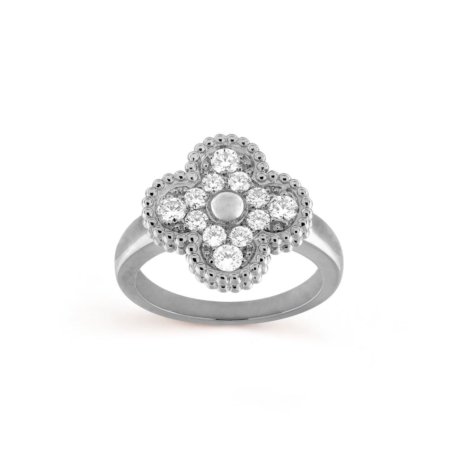 Clover – Moissanite Beaded Ring
