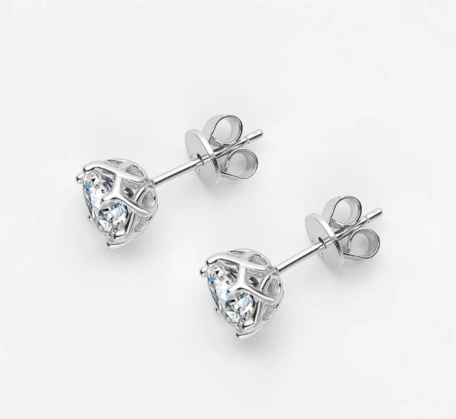 1ct moissanite earrings
