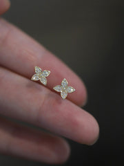 Gold plated flower earrings