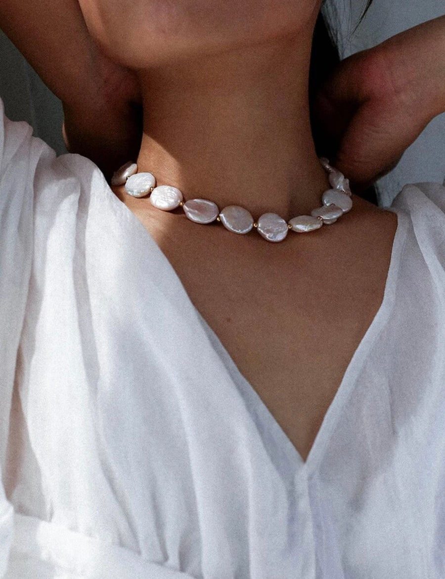 Baroque pearl necklace