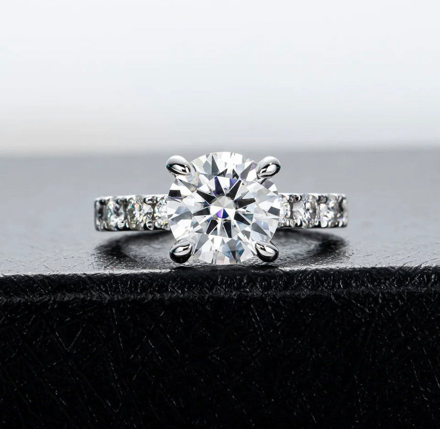 3.5ct pave moissanite