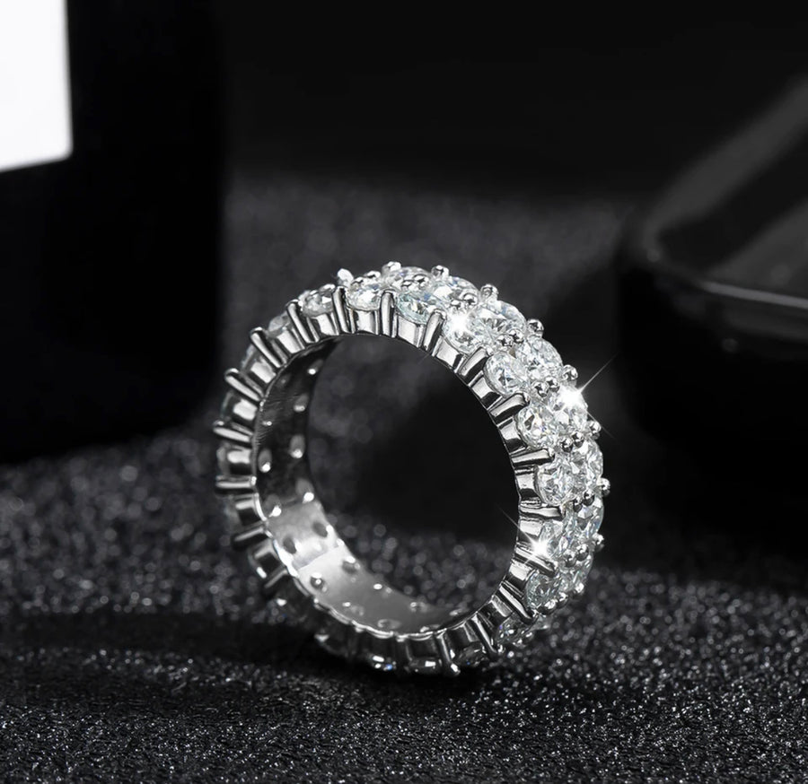 Dior – Double Row Moissanite Wedding Band (4.5ct)