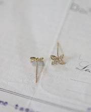 Gold plated flower earrings