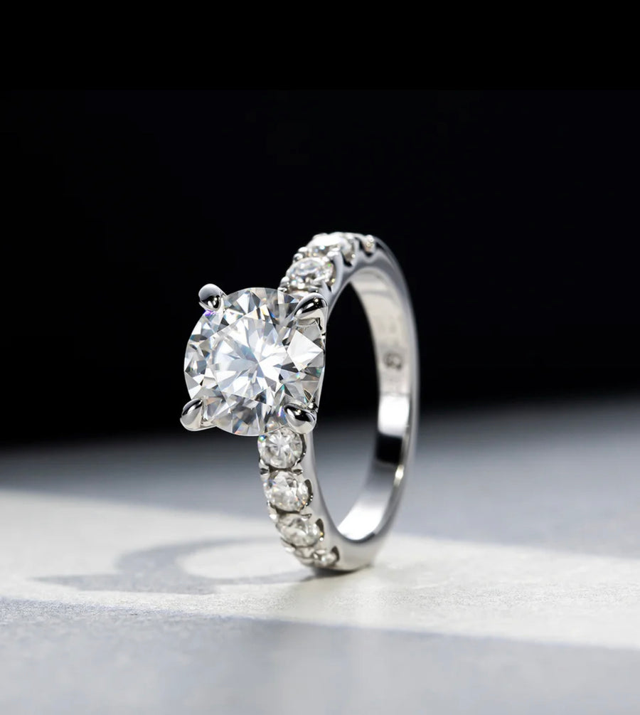 3.5ct pave moissanite