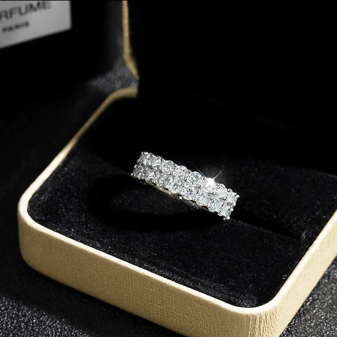 Dior – Double Row Moissanite Wedding Band (4.5ct)