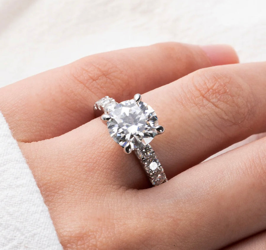 3.5ct pave moissanite