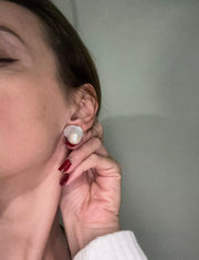 Large baroque pearl earrings