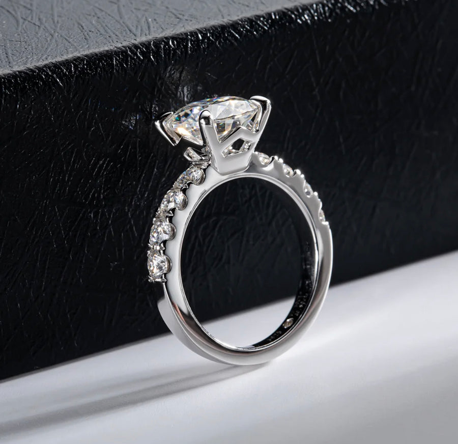 3.5ct pave moissanite