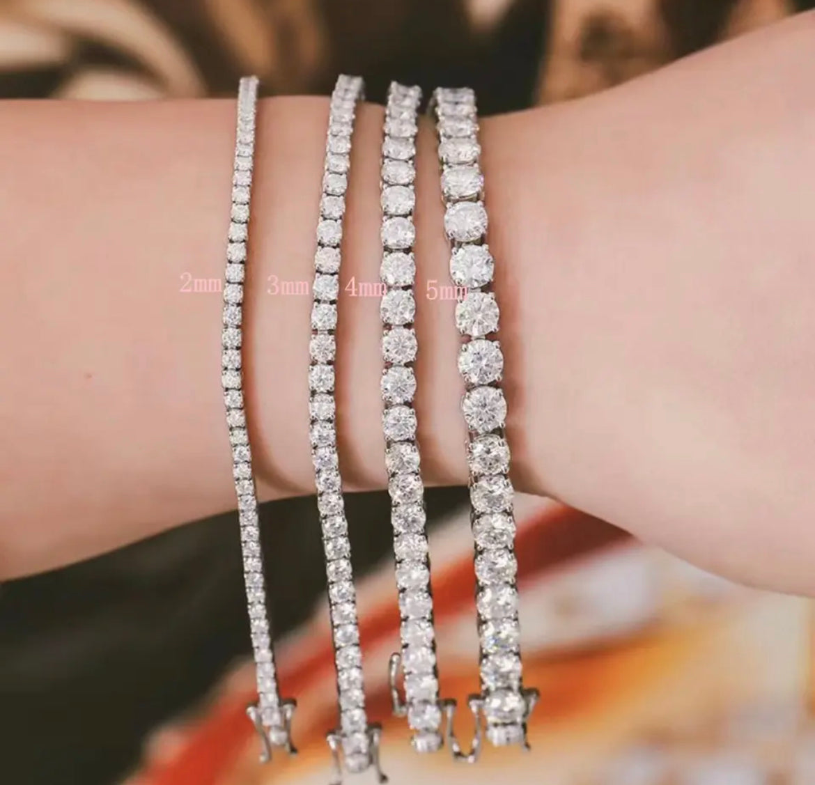2mm moissanite tennis bracelet
