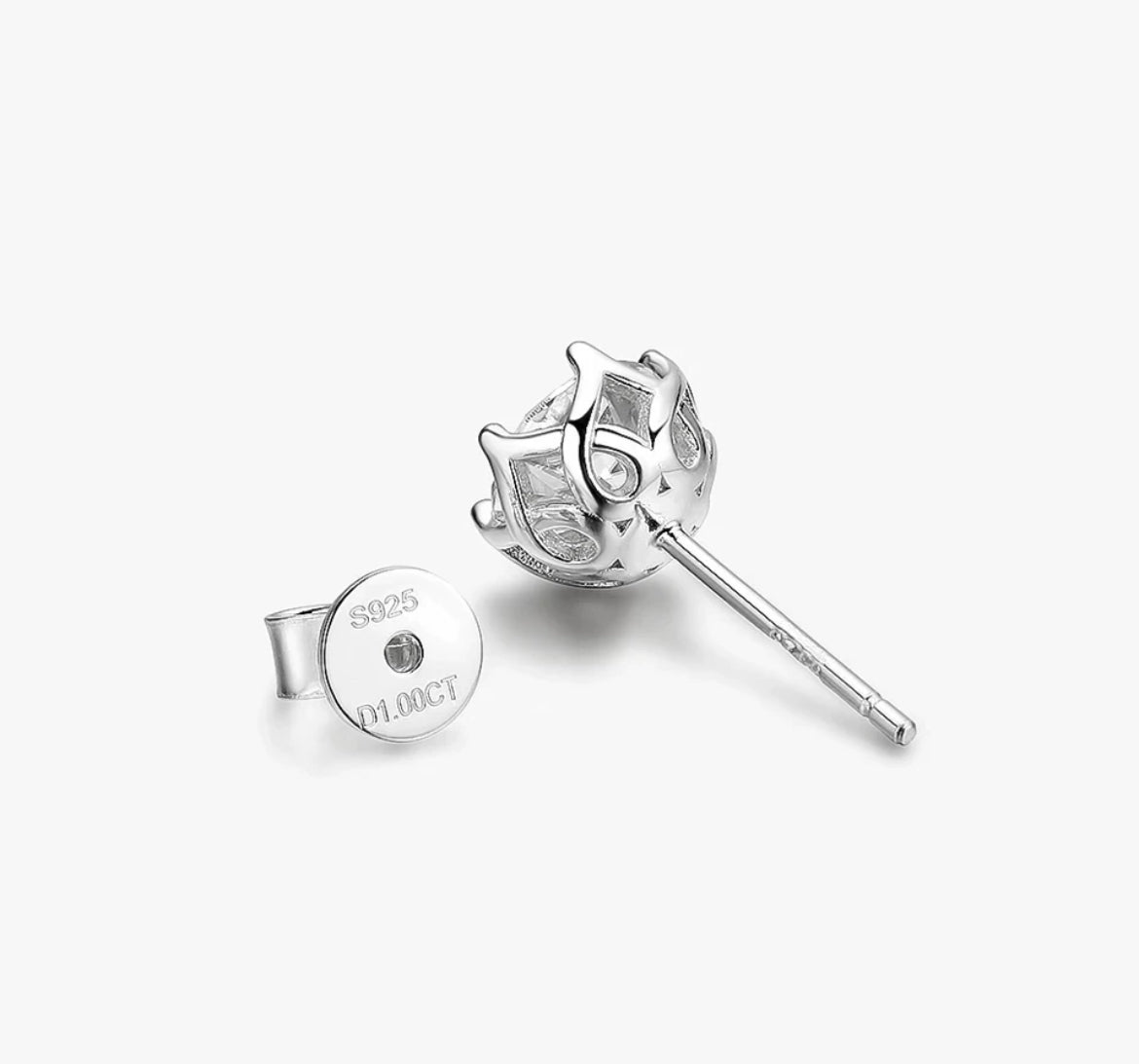 1ct moissanite earrings