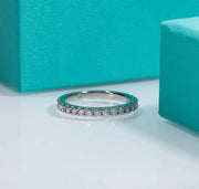 Rebecca ring photographed flat against white background