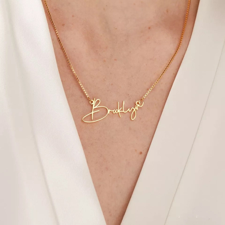Custom Name Necklace – 9K Gold Personalised Pendant