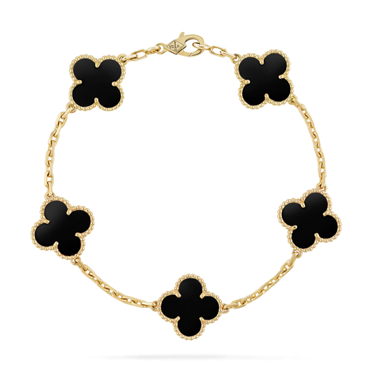 Clover Bracelet - Black Onyx