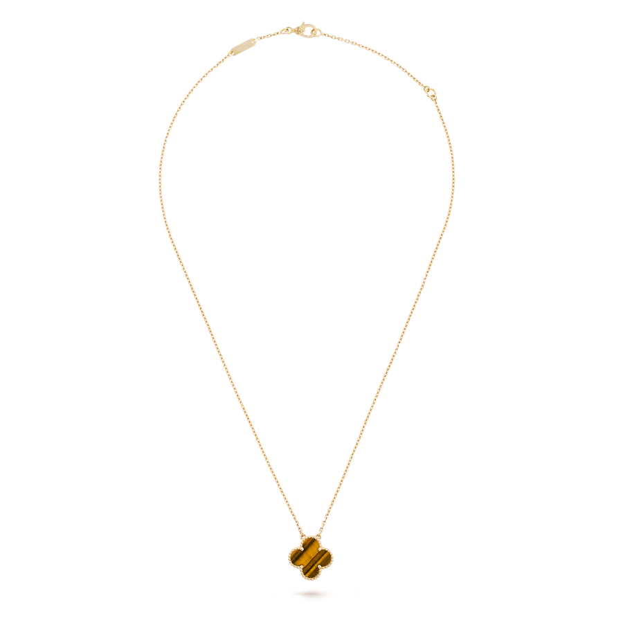 Necklace with a pendant on a black background