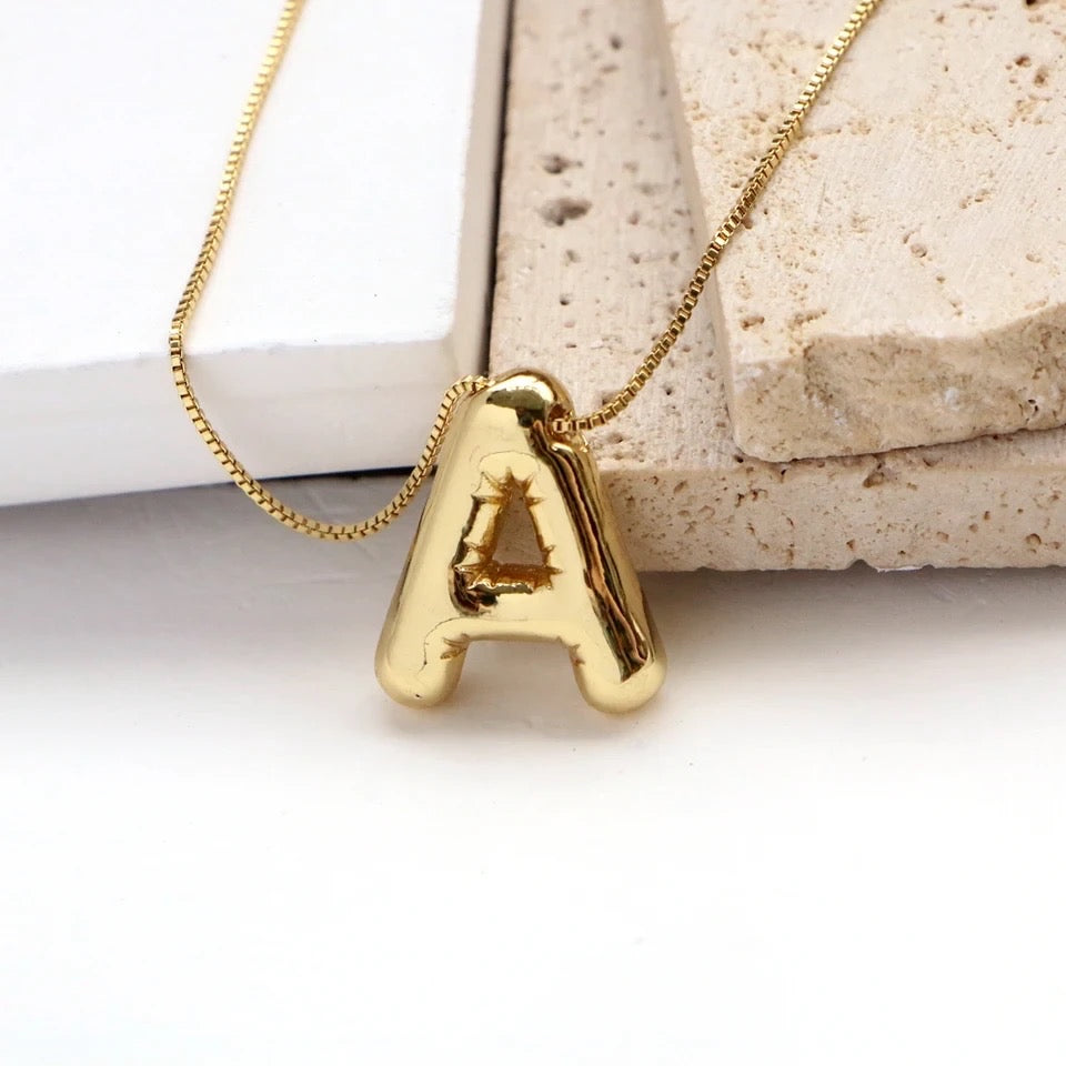Balloon initial necklace