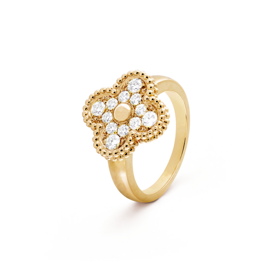 Clover – Moissanite Beaded Ring