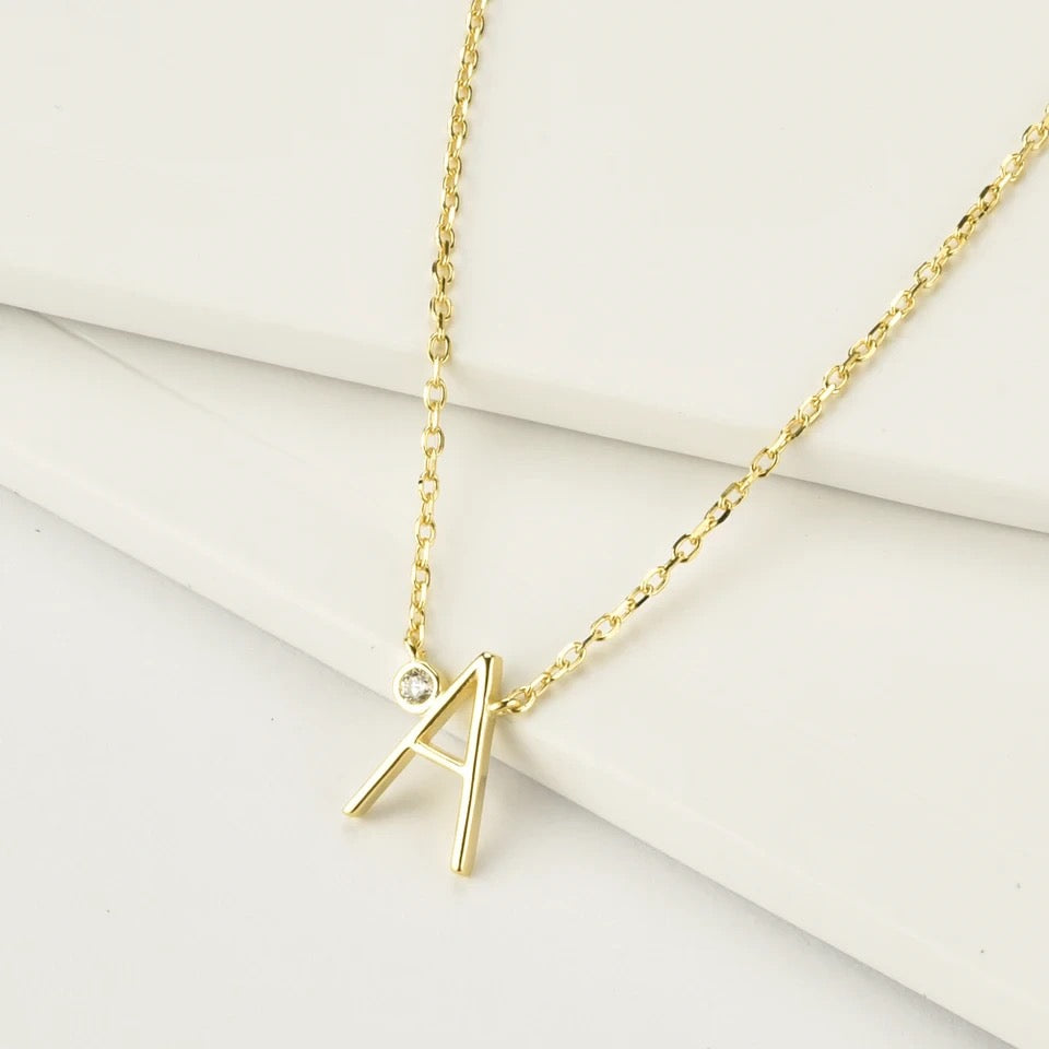 Large letter necklace