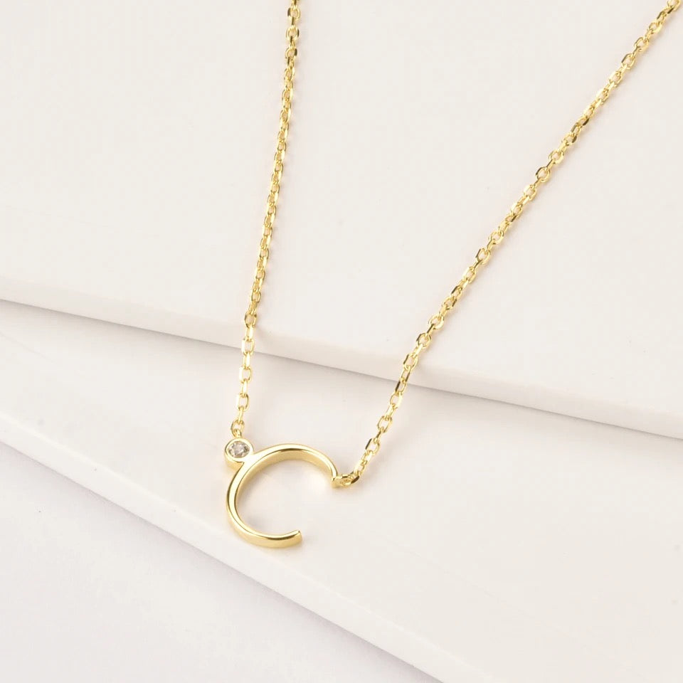 Large letter necklace