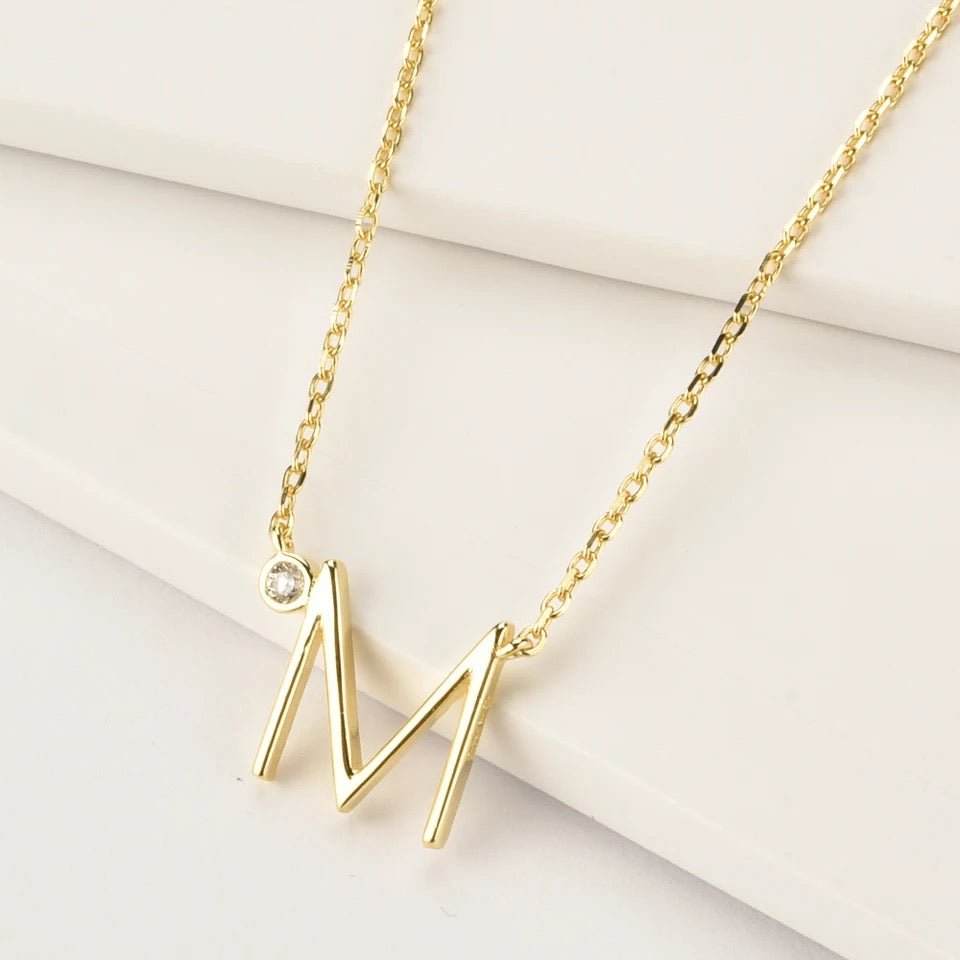 Large letter necklace