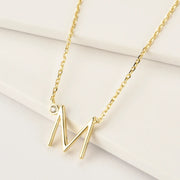 Large Letter Necklace – Custom Initial Pendant with Moissanite