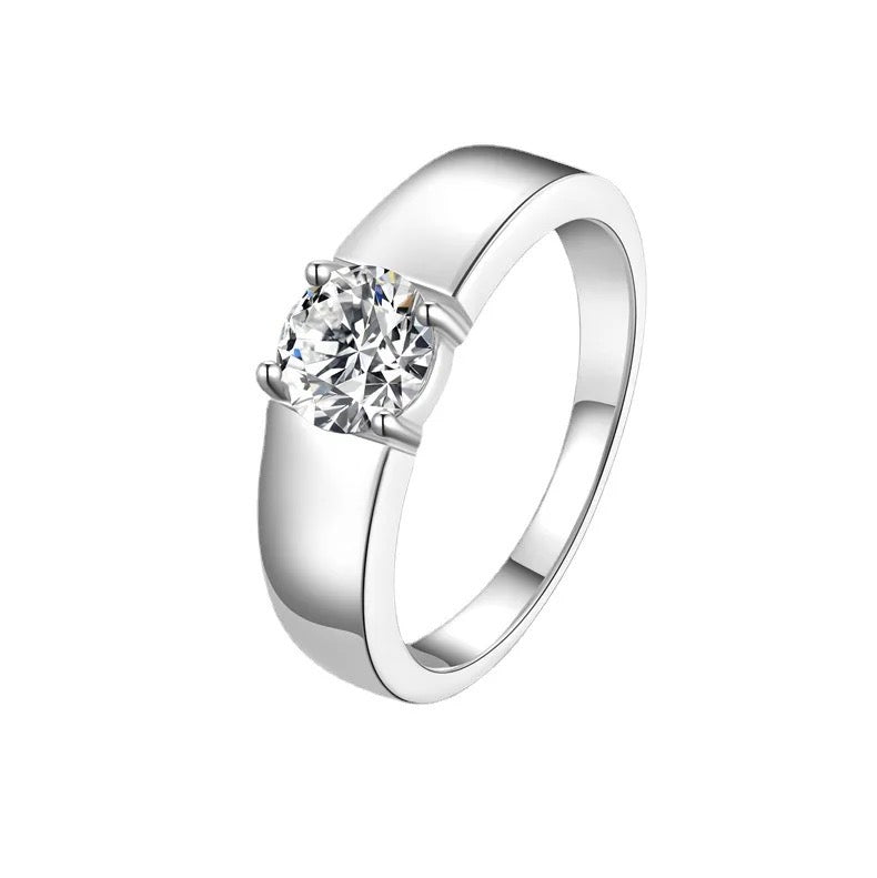 1ct mens Moissanite ring