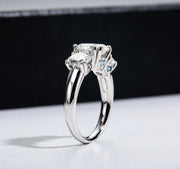 Trio Champagne Moissanite 5ct solitaire
