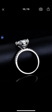 Grey Moissanite 5ct solitaire