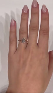 Violet – 2.5ct Emerald Cut Moissanite Ring