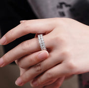 Dior – Double Row Moissanite Wedding Band (4.5ct)