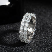 Dior – Double Row Moissanite Wedding Band (4.5ct)