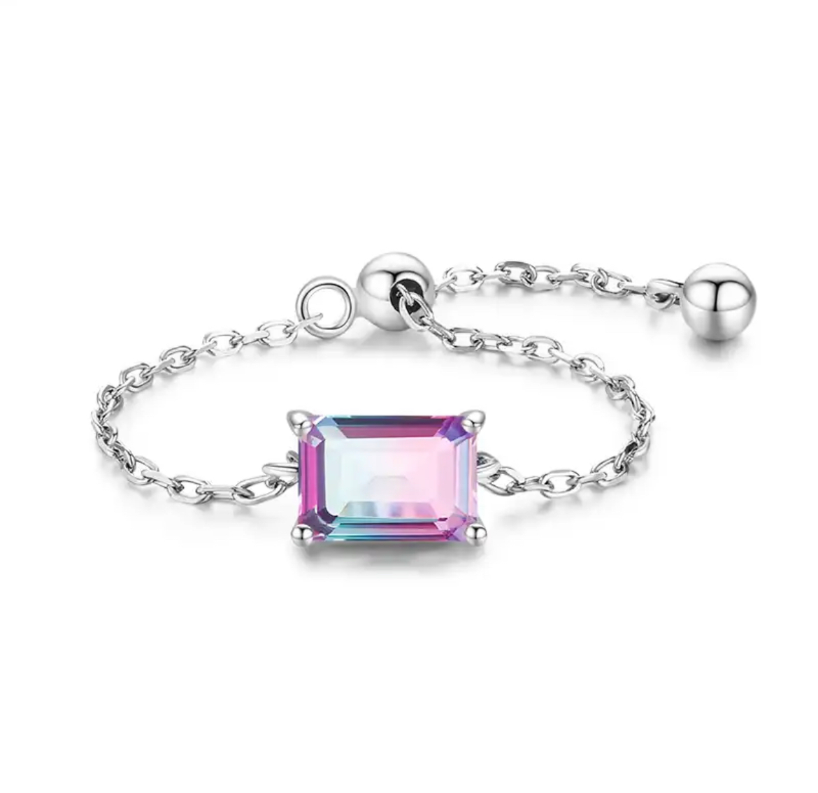 Happiness chain pink to blue tourmaline