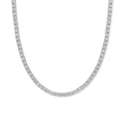 Close-up of 3mm Moissanite tennis necklace