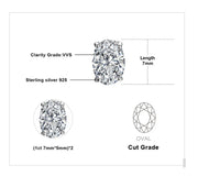 Size reference diagram for Molly Moissanite earrings